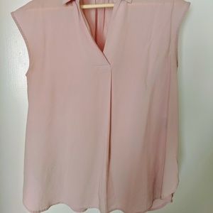 Pink Cap-sleeve Blouse